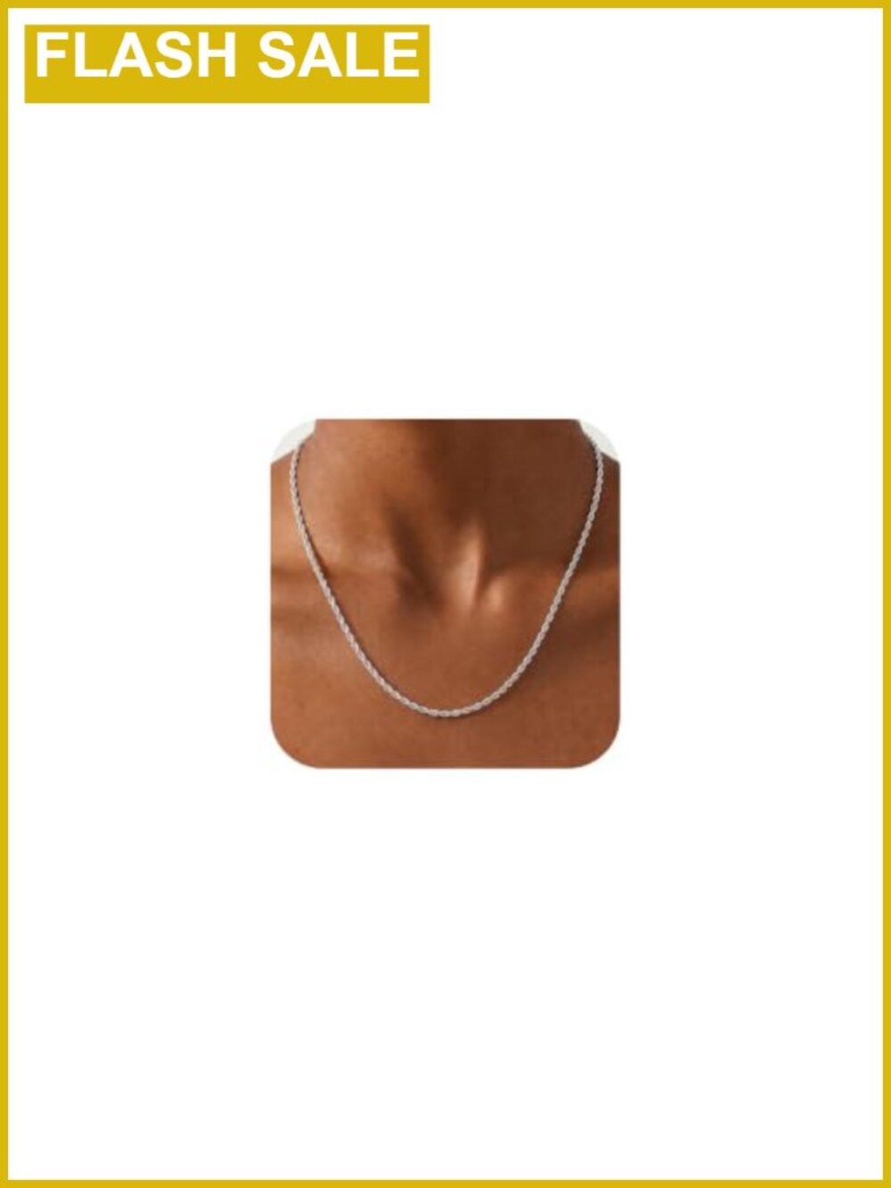 S925 Sterling Silver Rope Chain Necklace 3.5mm Women Minimalist Layering